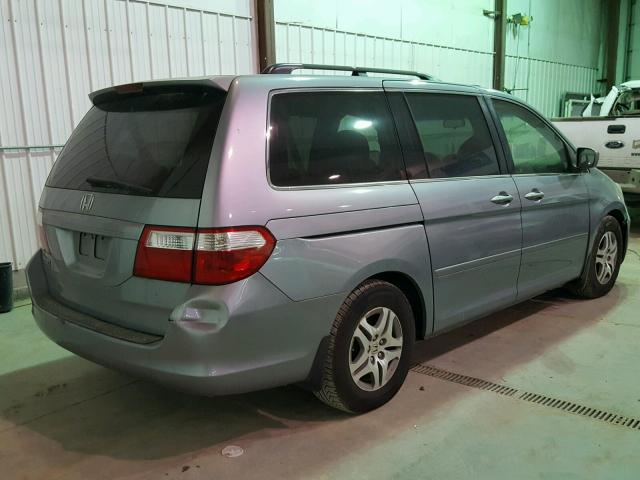 5FNRL38727B015077 - 2007 HONDA ODYSSEY EX GRAY photo 4