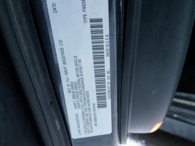 4S3BL676174201440 - 2007 SUBARU LEGACY GT GRAY photo 10