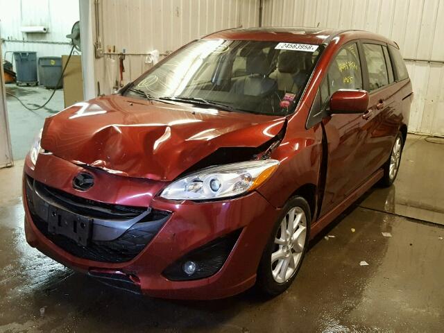 JM1CW2DL8C0136232 - 2012 MAZDA 5 RED photo 2