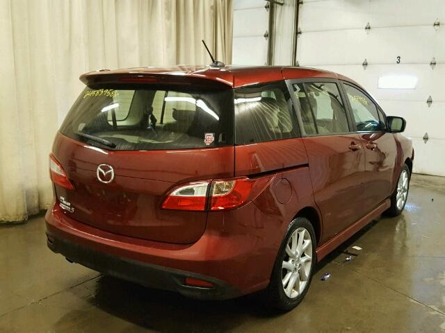 JM1CW2DL8C0136232 - 2012 MAZDA 5 RED photo 4