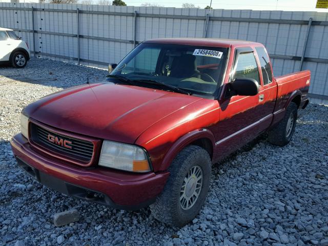 1GTDT19WXY8154265 - 2000 GMC SONOMA RED photo 2