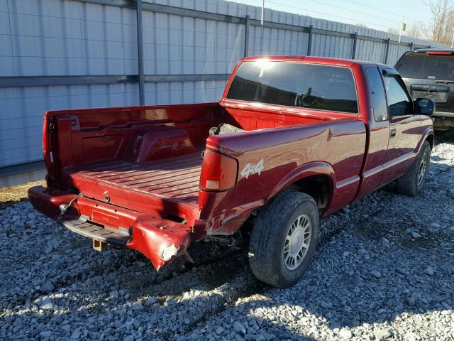 1GTDT19WXY8154265 - 2000 GMC SONOMA RED photo 4