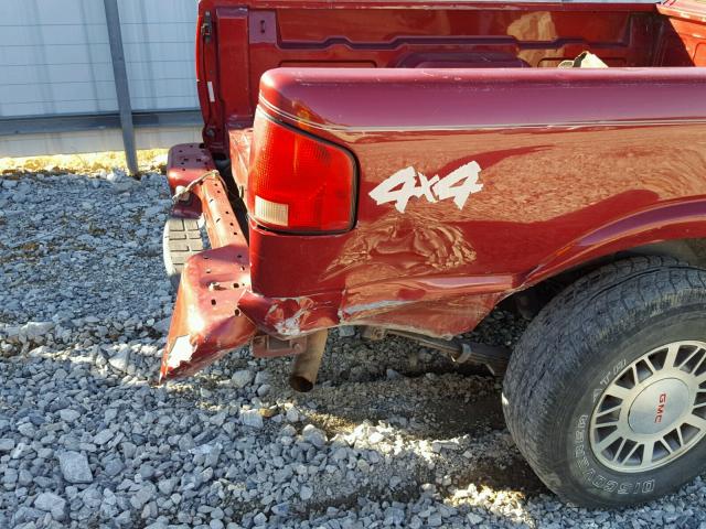 1GTDT19WXY8154265 - 2000 GMC SONOMA RED photo 9