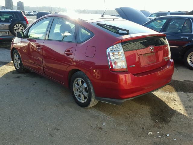 JTDKB20U373290356 - 2007 TOYOTA PRIUS RED photo 3