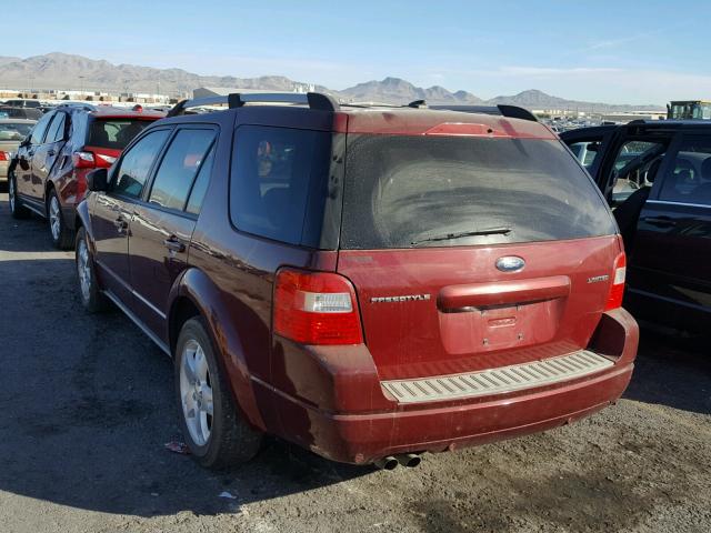 1FMDK03137GA30798 - 2007 FORD FREESTYLE MAROON photo 3