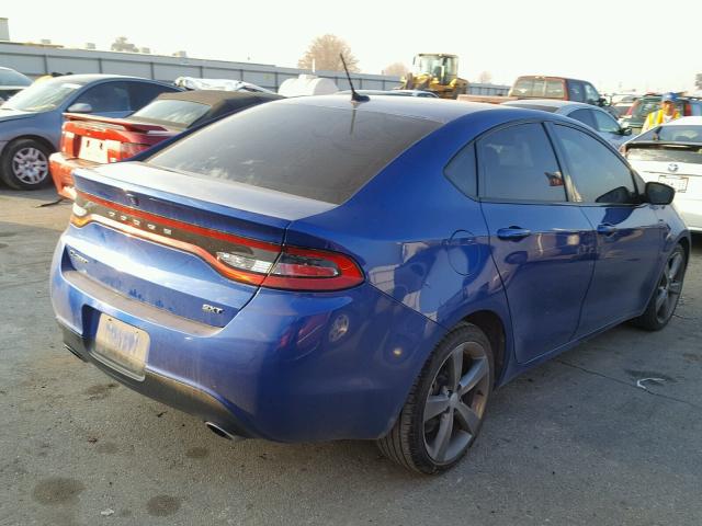 1C3CDFBA0DD304524 - 2013 DODGE DART SXT BLUE photo 4