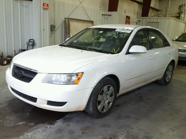 5NPET46C58H391439 - 2008 HYUNDAI SONATA GLS WHITE photo 2