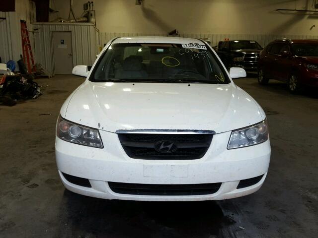 5NPET46C58H391439 - 2008 HYUNDAI SONATA GLS WHITE photo 9