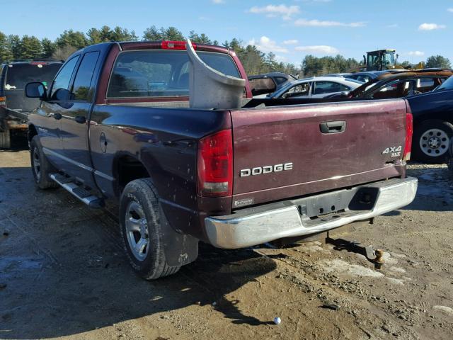 1D7HU18D84J145443 - 2004 DODGE RAM 1500 S BURGUNDY photo 3