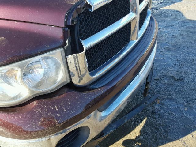 1D7HU18D84J145443 - 2004 DODGE RAM 1500 S BURGUNDY photo 9