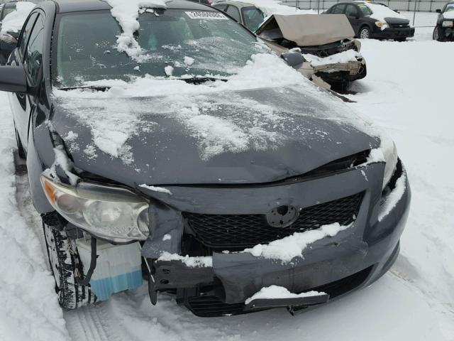 2T1BU4EE1AC518151 - 2010 TOYOTA COROLLA BA GRAY photo 9