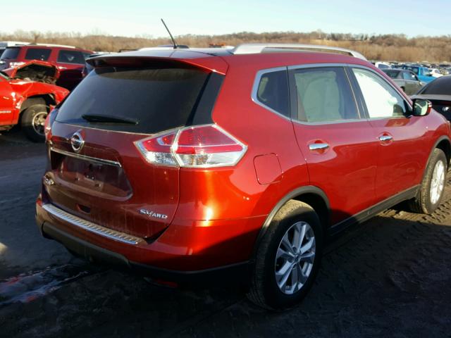 KNMAT2MV6FP531748 - 2015 NISSAN ROGUE S RED photo 4