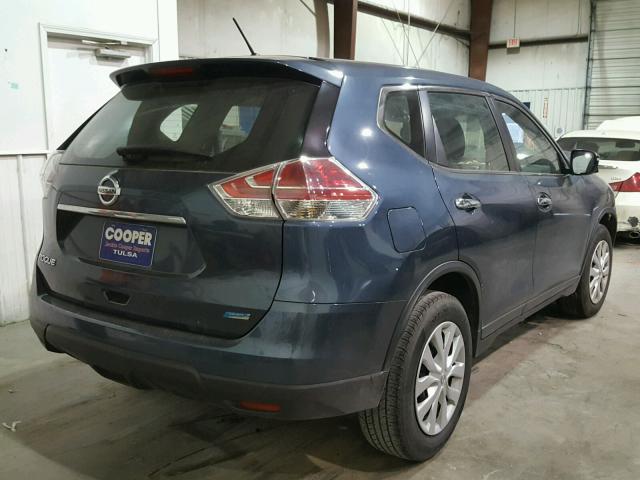 5N1AT2MT7EC784903 - 2014 NISSAN ROGUE S BLUE photo 4