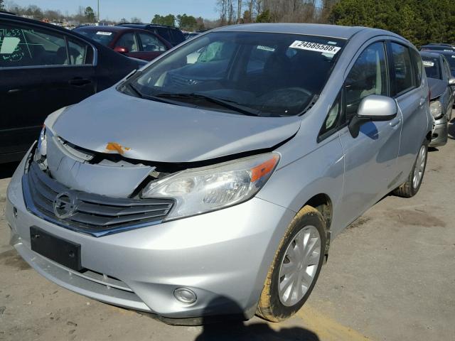 3N1CE2CP2EL385514 - 2014 NISSAN VERSA NOTE SILVER photo 2