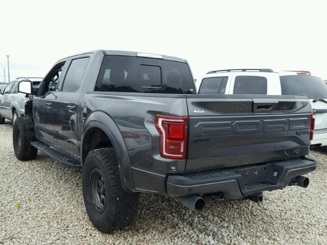 1FTFW1RG3HFA97203 - 2017 FORD F150 RAPTO CHARCOAL photo 3