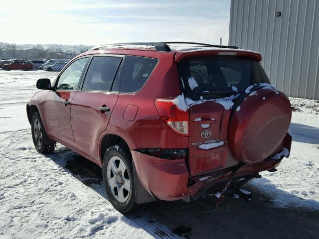 JTMBK33V186033772 - 2008 TOYOTA RAV4 RED photo 3