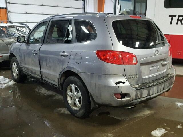 5NMSG73E58H219617 - 2008 HYUNDAI SANTA FE G GRAY photo 3