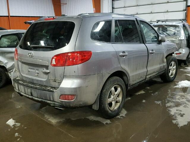 5NMSG73E58H219617 - 2008 HYUNDAI SANTA FE G GRAY photo 4