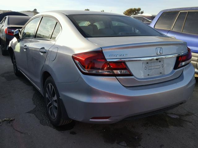 19XFB2F82DE275444 - 2013 HONDA CIVIC EX ვერცხლისფერი ფოტო 3