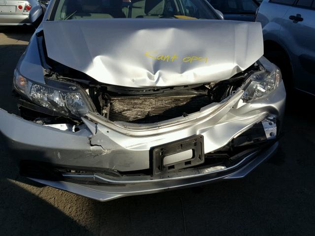 19XFB2F82DE275444 - 2013 HONDA CIVIC EX ვერცხლისფერი ფოტო 9