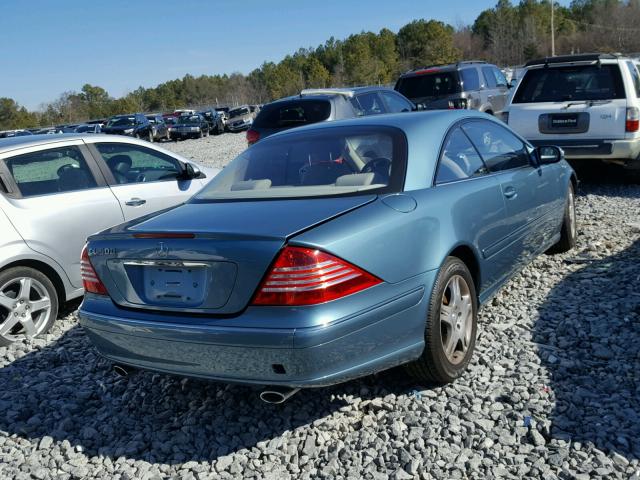 WDBPJ75J23A039093 - 2003 MERCEDES-BENZ CL 500 TEAL photo 4