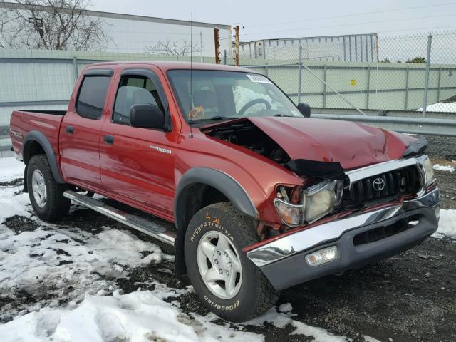 5TEHN72N92Z108660 - 2002 TOYOTA TACOMA DOU RED photo 1