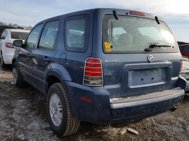 4M2YU56Z06DJ04414 - 2006 MERCURY MARINER BLUE photo 3