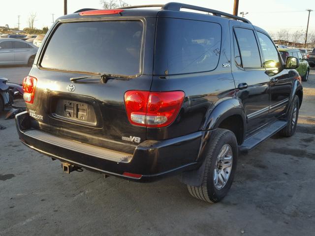 5TDZT34A45S262370 - 2005 TOYOTA SEQUOIA SR BLACK photo 4