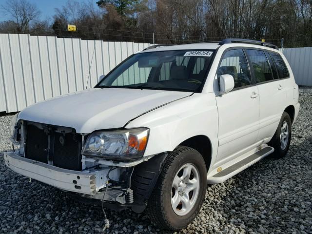 JTEGD21A960153647 - 2006 TOYOTA HIGHLANDER WHITE photo 2