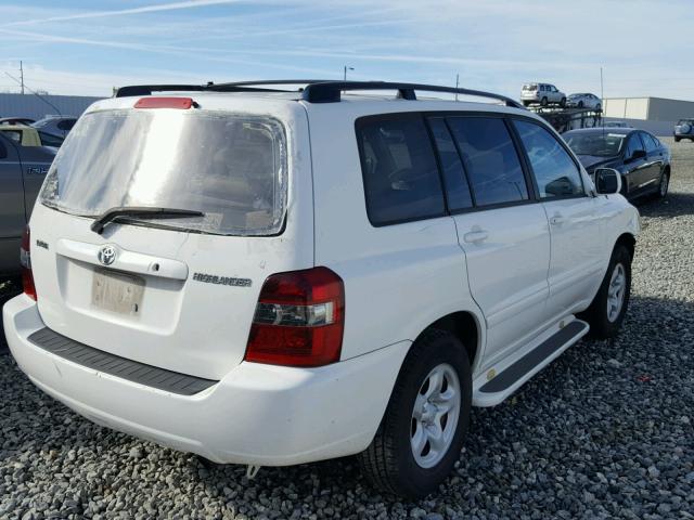 JTEGD21A960153647 - 2006 TOYOTA HIGHLANDER WHITE photo 4