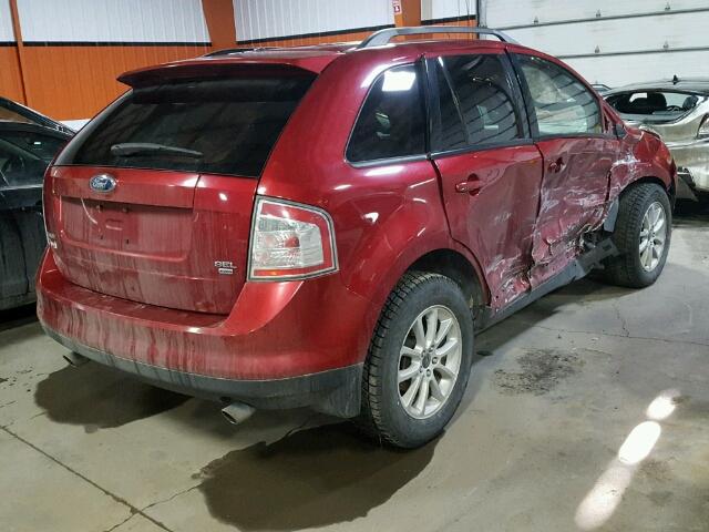 2FMDK48C97BB16464 - 2007 FORD EDGE SEL RED photo 4