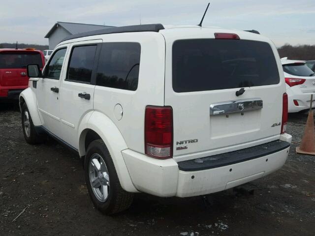 1D8GU58K28W231840 - 2008 DODGE NITRO SLT WHITE photo 3