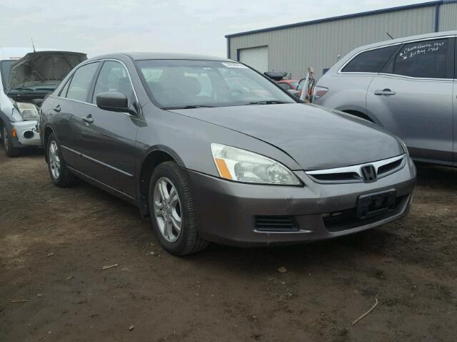 1HGCM56797A159592 - 2007 HONDA ACCORD EX CHARCOAL photo 1