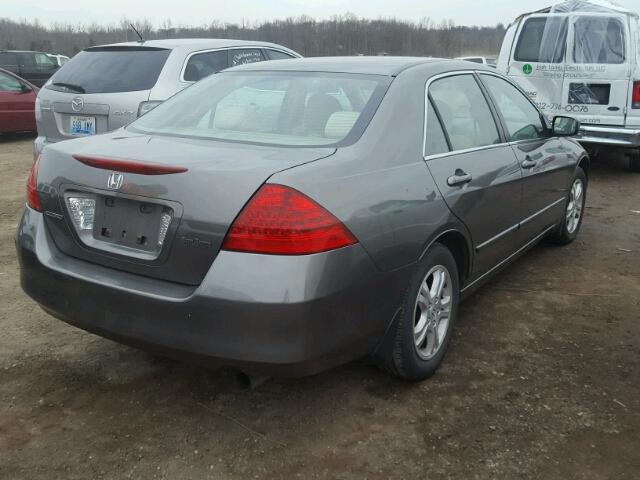 1HGCM56797A159592 - 2007 HONDA ACCORD EX CHARCOAL photo 4