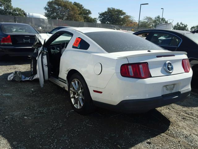 1ZVBP8AN3A5134712 - 2010 FORD MUSTANG WHITE photo 3