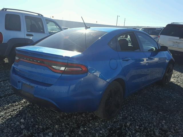 1C3CDFBB4FD435693 - 2015 DODGE DART SXT BLUE photo 4