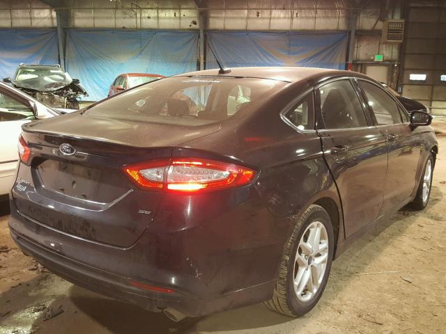 3FA6P0H74ER142811 - 2014 FORD FUSION SE BLACK photo 4