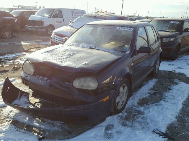 9BWGS21JX14006299 - 2001 VOLKSWAGEN GOLF GLS BLUE photo 2