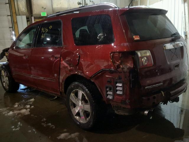 1GKEV33D79J119375 - 2009 GMC ACADIA SLT წითელი ფოტო 3