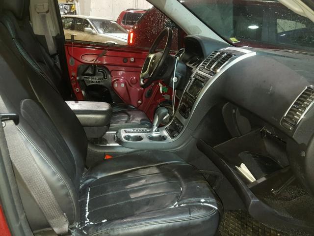 1GKEV33D79J119375 - 2009 GMC ACADIA SLT წითელი ფოტო 5