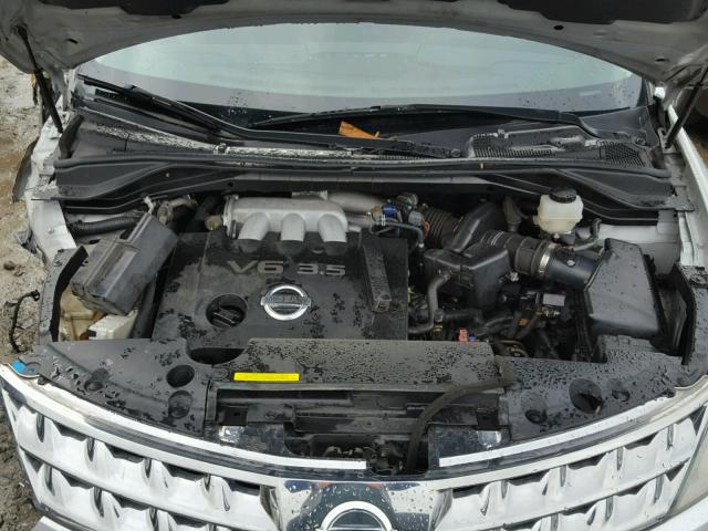 JN8AZ08W46W510641 - 2006 NISSAN MURANO SL SILVER photo 7