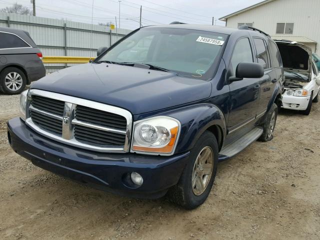 1D4HB58D24F170819 - 2004 DODGE DURANGO LI BLUE photo 2