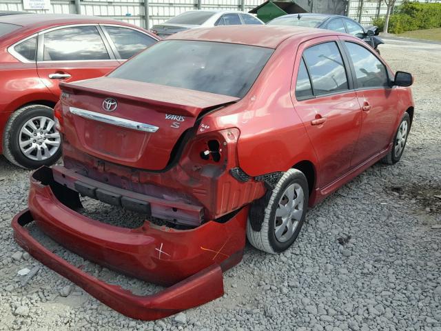 JTDBT923371046728 - 2007 TOYOTA YARIS RED photo 4