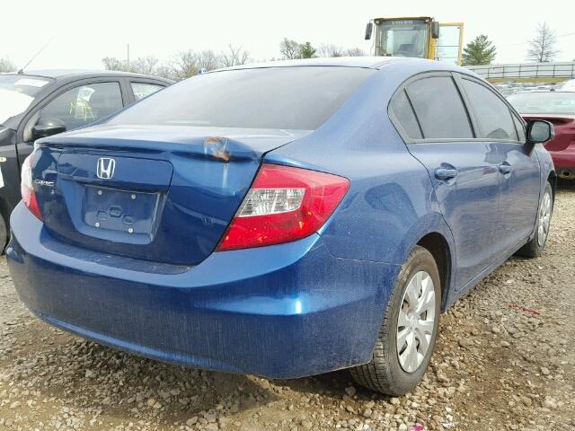 2HGFB2F50CH507209 - 2012 HONDA CIVIC LX BLUE photo 4