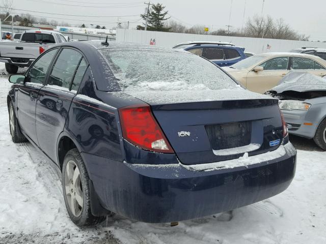 1G8AL55F27Z133011 - 2007 SATURN ION LEVEL BLUE photo 3