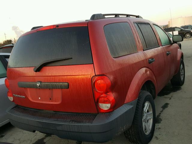 1D8HD38K57F503353 - 2007 DODGE DURANGO SX RED photo 4