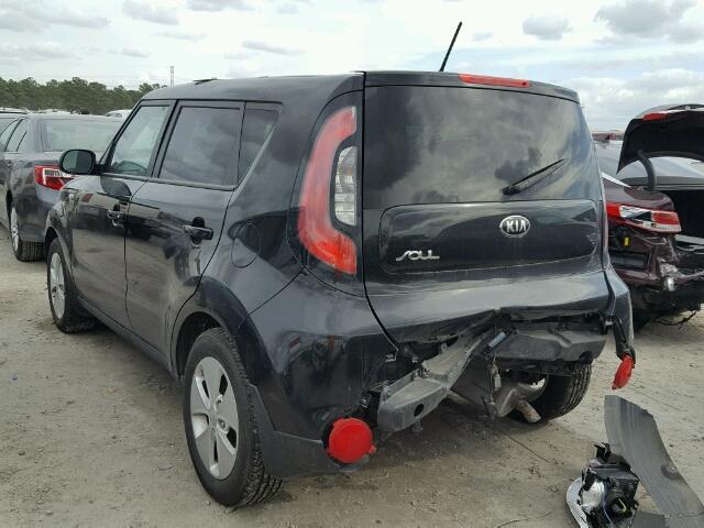 KNDJN2A20E7731446 - 2014 KIA SOUL BLACK photo 3