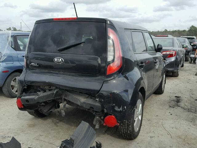 KNDJN2A20E7731446 - 2014 KIA SOUL BLACK photo 4