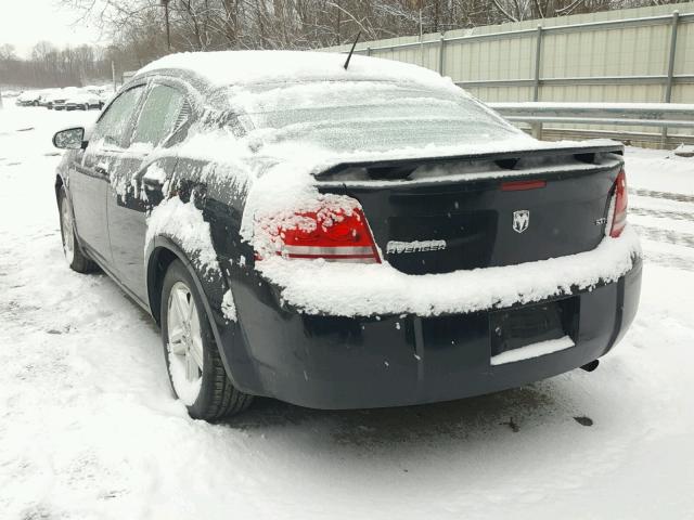 1B3LC56K08N228946 - 2008 DODGE AVENGER SX BLACK photo 3