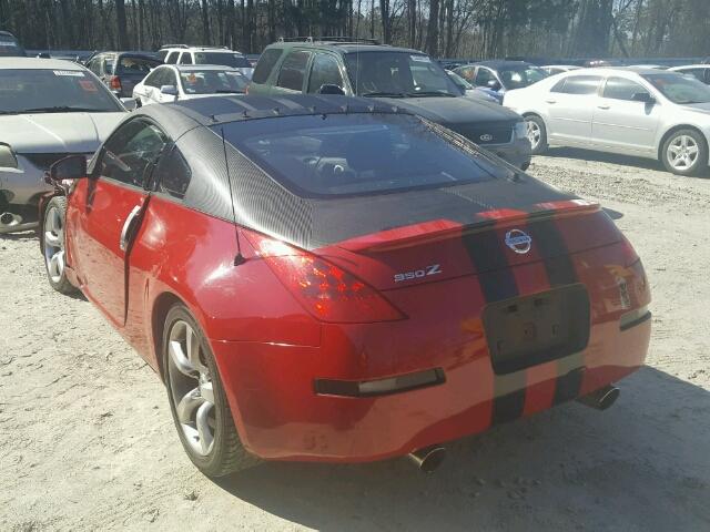 JN1AZ34D86M300091 - 2006 NISSAN 350Z COUPE RED photo 3